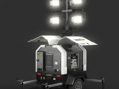 Light Tower Generator 3D model