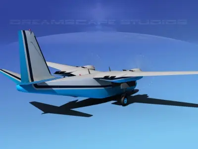 Rockwell Aero Commander 560 V03 3D model