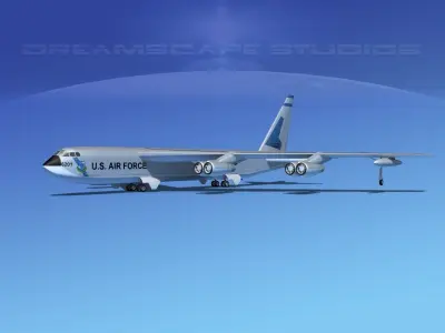 Boeing B-52C Stratofortress V07 3D model