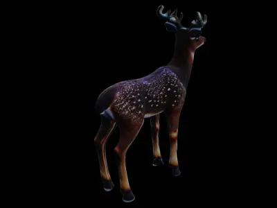 Low-poly deer model  Low-poly 3D model