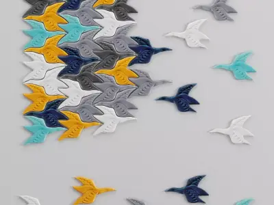 Penta  Tile Bird 3D model