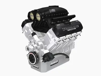 Proline 481x engine Low-poly 3D model