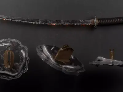 Snake Of Flame 3D model