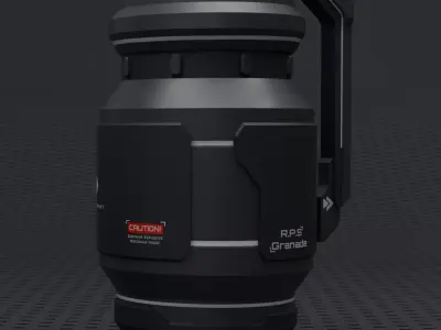 Grenade Game Ready Low-poly 3D model purchase