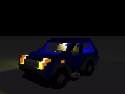 jeep car Free low-poly 3D model