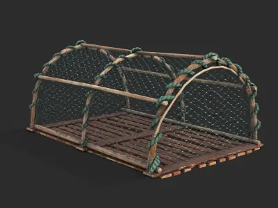 Crab Trap 03 Low-poly 3D model