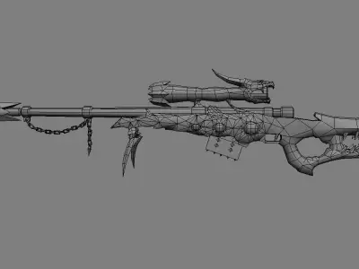 AWM HELL Low-poly 3D model