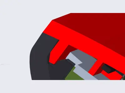 remote inside of building 3D model