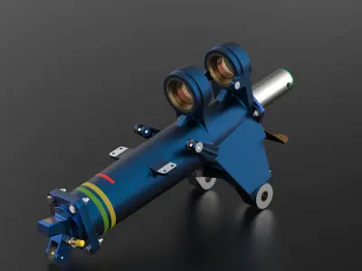 P-51BC and Early D Mustang Tail Wheel Shock Housing Sub Assembly 3D print model