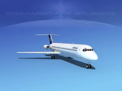 Douglas DC-9-50 Lufthansa 3D model