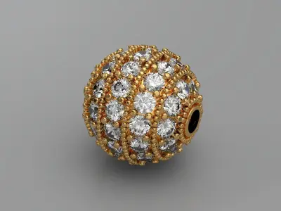 Fireball Charm 3D model