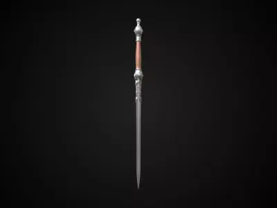Stylized Rohan Sword - Steel Fang - Game Ready Free 3D model