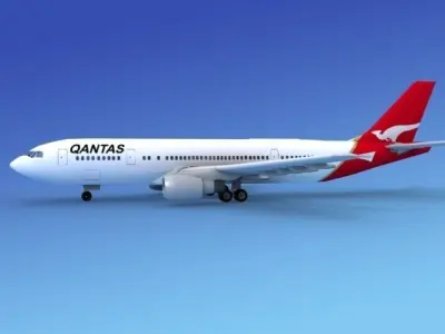Airbus A300 Qantas 3D model