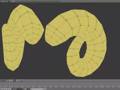 curled Ram horns 3D model