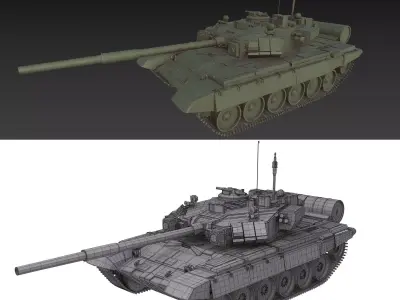 Soviet Union Tank T 84 3D model