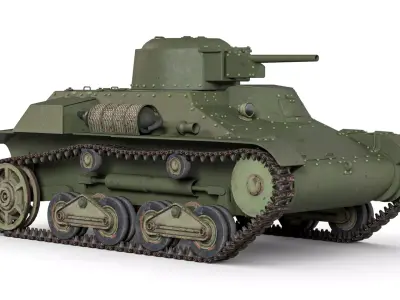 WW2 Japanese Light Tank Type 95 Ha-Go 3D model