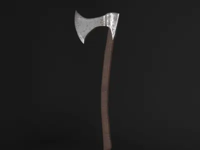 Battle Axe Cutter Free low-poly 3D model