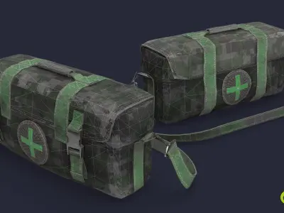 Medical Bag Low-poly 3D model