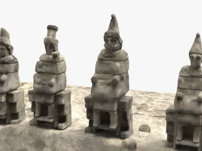 Nemrut mountain kommagene kings 3D model