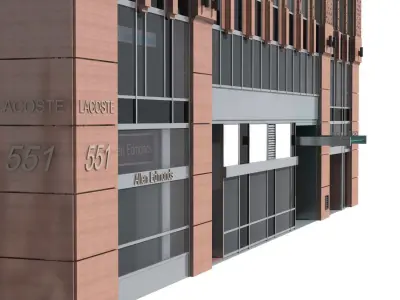 New York corner building 3d model 3D model