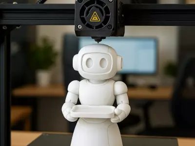 Robot Waiter 3D Model STL File 3D print model purchase
