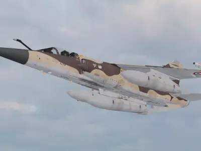 Dassault Mirage F1C-200 Military Jet 3D Model Low-poly 3D model