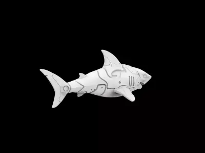 Shark Mech Guardian 3D Printable Model 3D print model