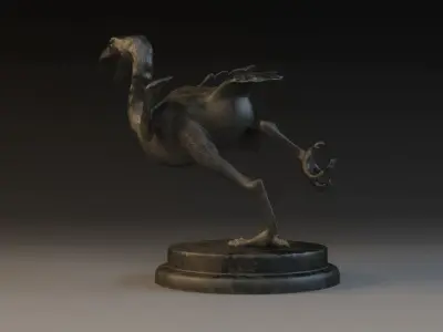 Moa prehistoric animals sculptures  sculptures  decorations 3D model