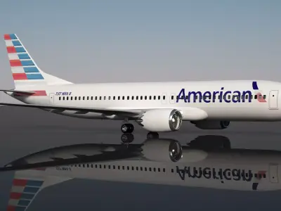 American  Airlines 737 Max-8 3D model