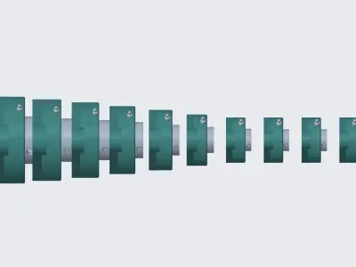 Ball Bearing Cast Iron Diamond Flanged Free 3D model