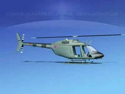 Bell OH-58B Royal Thai Army 3D model