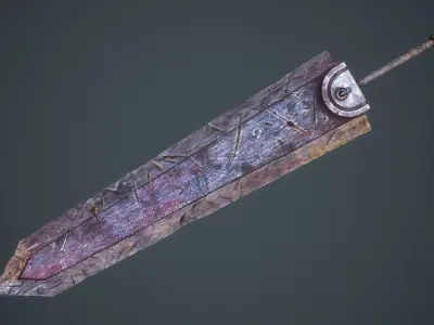 Dragon Slayer - Berserk - game ready - LP Free low-poly 3D model