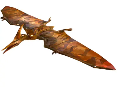 Dinosaur Pteranodon LowPoly Art Polyart Low-poly 3D model