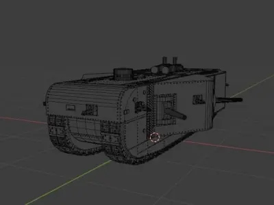 K wagen british armoured tank Free 3D model