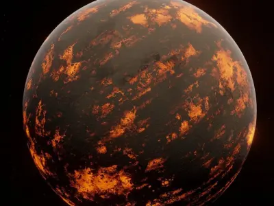 Planet Space Ready to game Low-poly 3D model 12