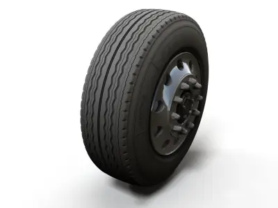 Semitruck wheels 3D model