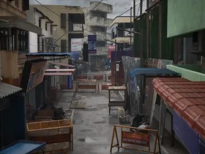 Indian Street Unreal Engine Low-poly 3D model
