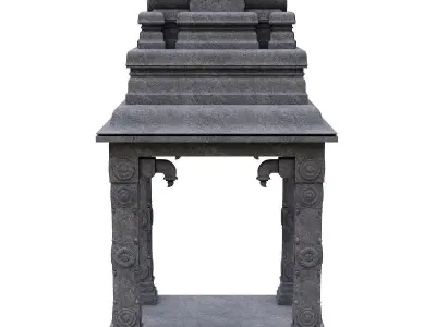 Hindu temple Low-poly 3D model