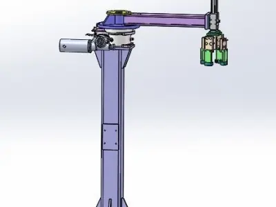The rotary clamping mechanism 3D model