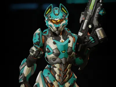 Liv - SpecOps Wolf Low-poly 3D model