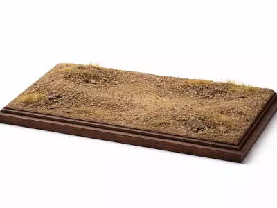 WW1 Battlefield Diorama Base STL 3D Printable Military Terrain  3D print model