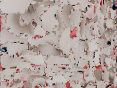 Cute White Cartoon Kitten 3D Model Low-poly 3D model