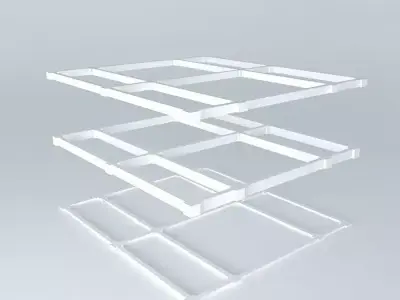 Industrial detail shelving unit Free 3D model