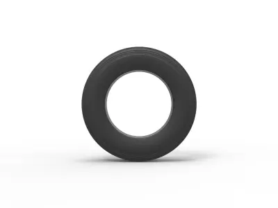 Semi truck tire 9 Scale 1 to 25 3D print model