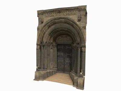 Doorway Church Door Low-poly 3D model