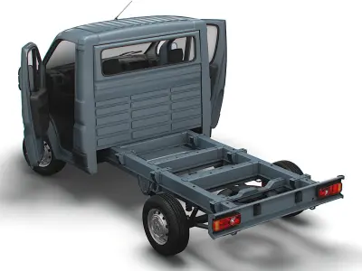 Peugeot Boxer Chassis HQInterior SCab 3000WB 2023 3D model