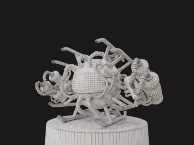 Moon Drone Low-poly 3D model