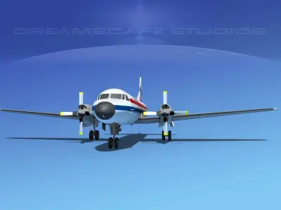 Convair CV-580 Air Berlin 3D model