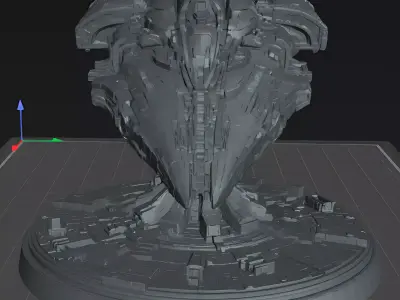 CCL-01 Futuristic Spaceship Sci-Fi STL Model 3D print model