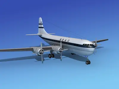 Boeing 377 BOAC 2 3D model